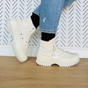 ❤️Converse Chuck Taylor Lugged 2.0 Jacquard 7 Women Shoes Sneakers Beige A00876C